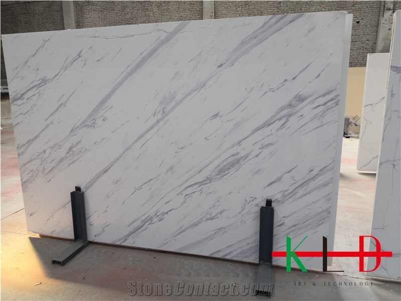 Volakas White Artificial Stone Slabs for Sales