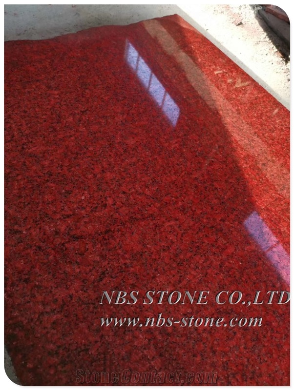 Chinese Cheap Granite Dyed Red Granite Slabs Tiles
