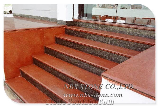 Chinese Cheap Granite Dyed Red Granite Slabs Tiles