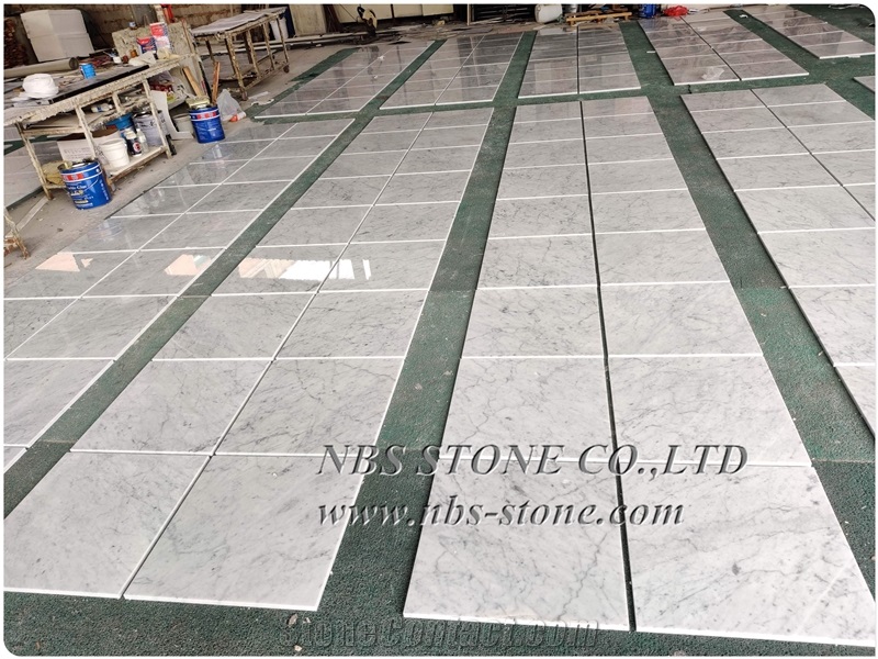 Floor Tiles Italian Bianco Carrara White Marble