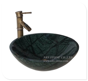 Indian Green Marble Wash Basin Bathroom Sink