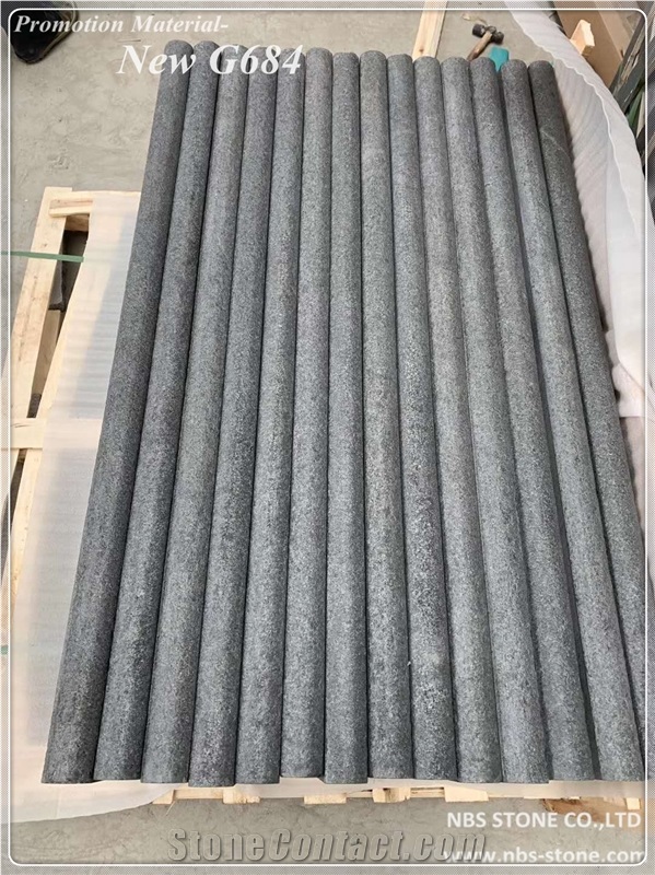 Manufacture G684 Black Basalt Stone Flooring Tiles