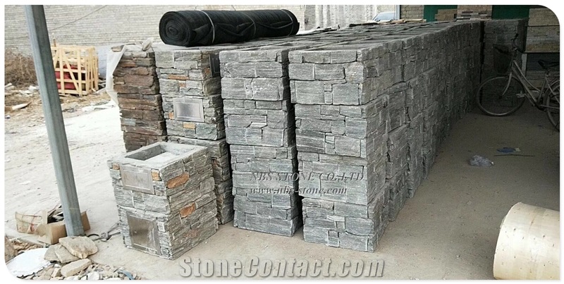 Natural Blue Color Stone Wall Stone Panel Loose