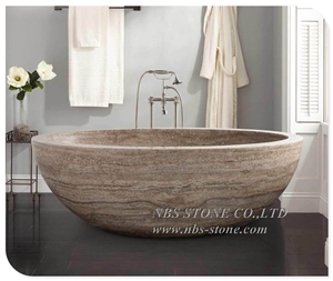 Newly Design But Factory Price Travertine Bath Tub