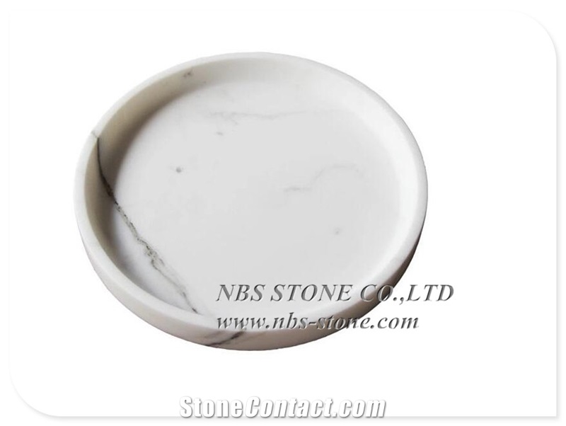 Polish Marble Fruit Tray for Home Decoration Plate