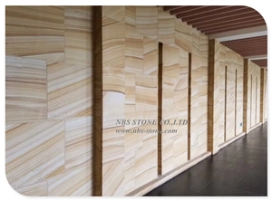 Quarry-Owner Supply Wooden Yellow Sandstone Slab