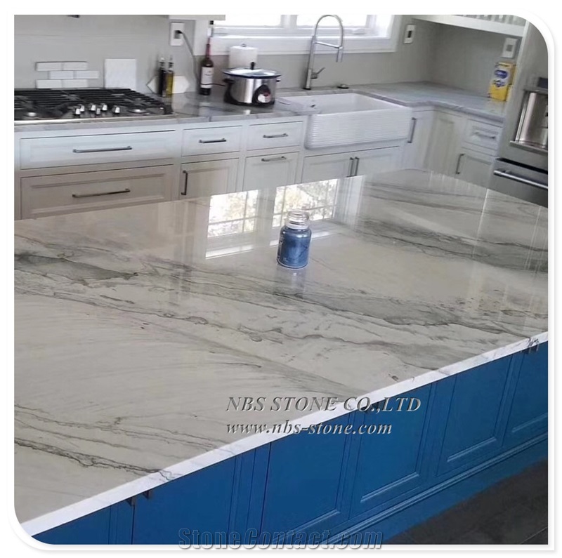 Statuario White Marble for Counter Top New Slab