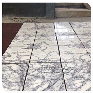 Turkey Milas Lilac White Marble Slab Flooring Tile