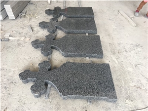 China Impla Black Granite Cemetery Tombstones