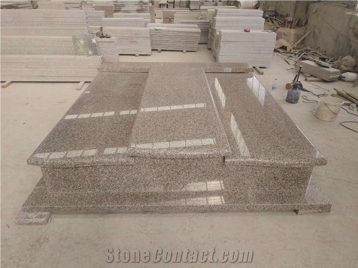 G361 Granite Double Tombstone Headstone Monument