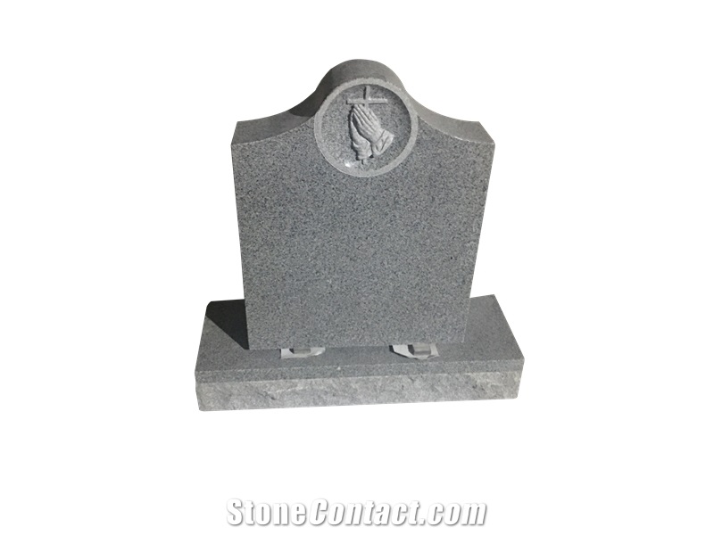G603 Engraved Tombtones,Grey Upright Headstones