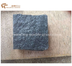 Natural Split Black Basalt Granite Cube