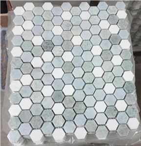 Bianco Carrara Hexagon Mosaic for Wall