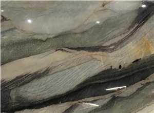 Brazil Santorini Quartzite Natural Slabs for Decor