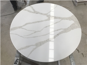 Calacatta Gold Quartz Stone Home Table Tops Design