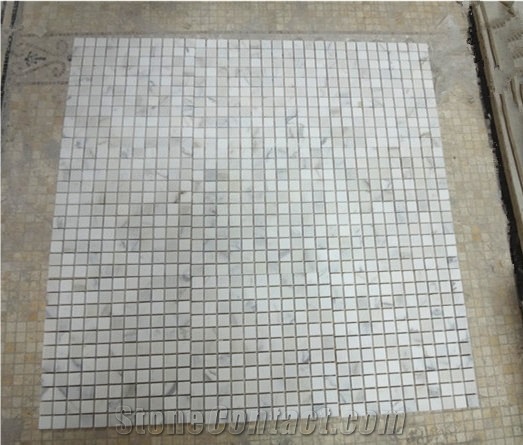 Calacatta Gold Square Pattern Mosaic for Wall