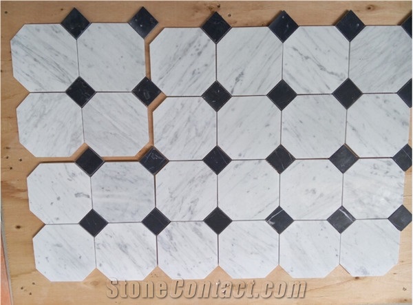 Carrara White Hexagon Mosaic Tile for Flooring
