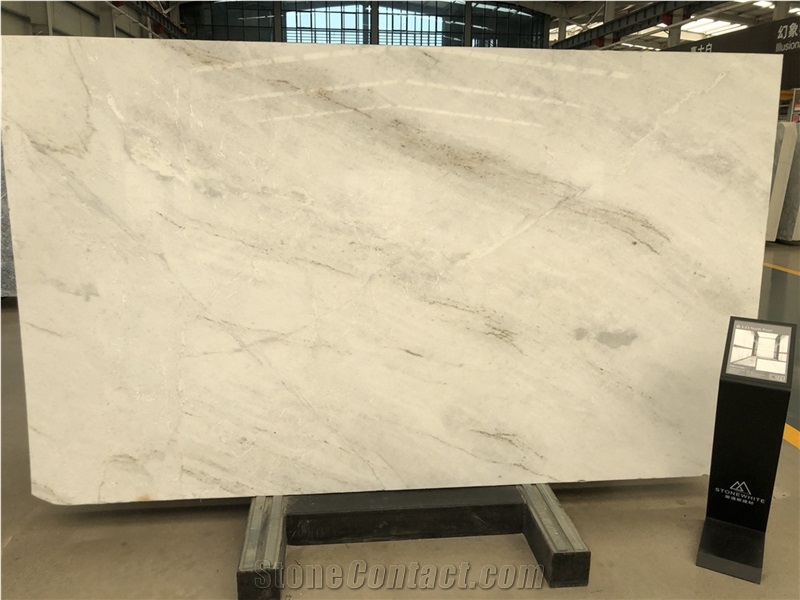 China New Jiashi White Marble Slabs Bathroom Decor