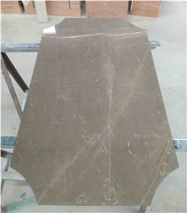China Quality Coffee Brown Marble Round Table Tops
