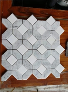China White Marble Mosaic Tiles for Floor & Wall