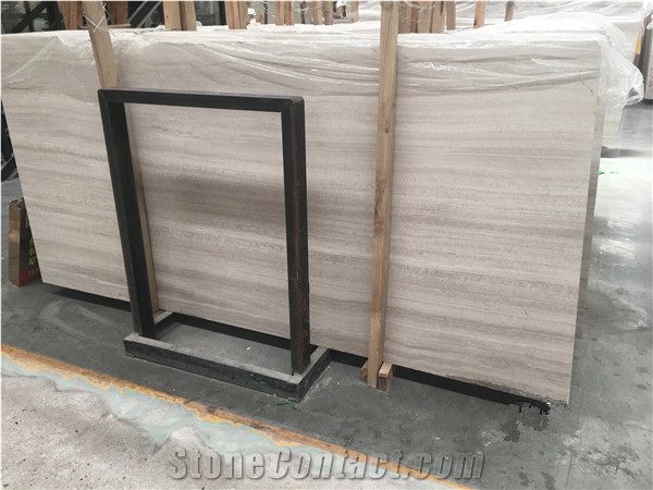 China White Wooden Grain Marble for Setting Wall