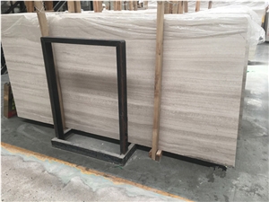China White Wooden Grain Marble for Setting Wall