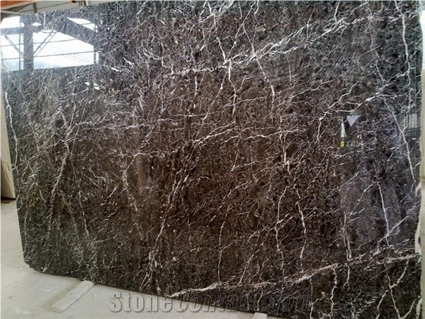Customed Tulip Brown Marble Slab for Setting Wall
