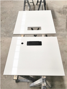 Customed White Quartz for Minibar Stone Furniture