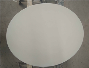 Customized Chunky White Quartz Interior Table Tops