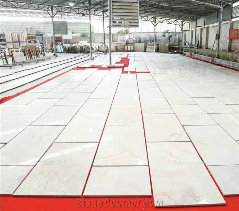 Dora Cloud Ash Marble Tiles Lay Out for Project
