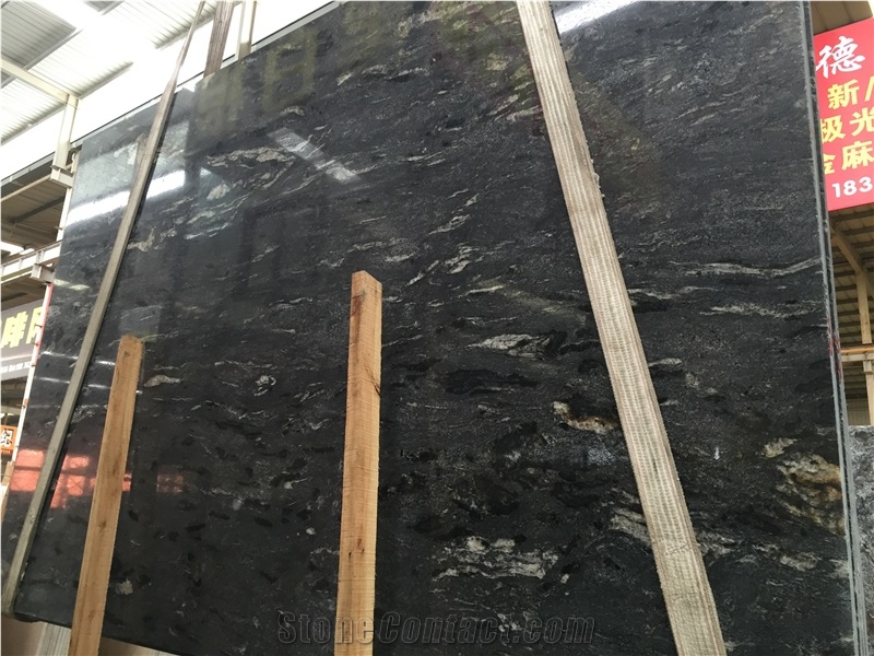 High Quality Cosmos Black Granite Polished Slabs
