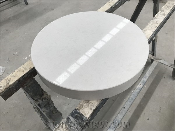 Hot Sales Pure White Quartz Side Table