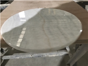 Ivory Akdag White Onyx Round Table Furniture Tops