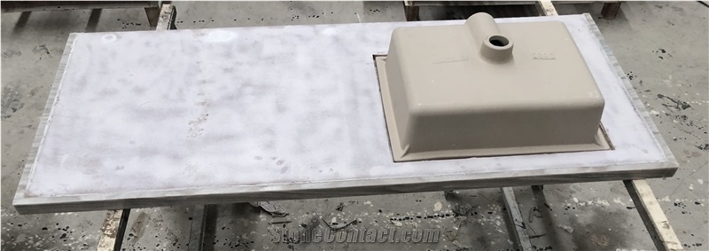 Perlino Bianco Marble Customed Vanity Countertop