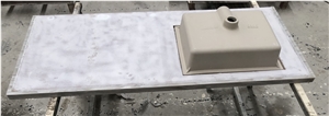 Perlino Bianco Marble Customed Vanity Countertop