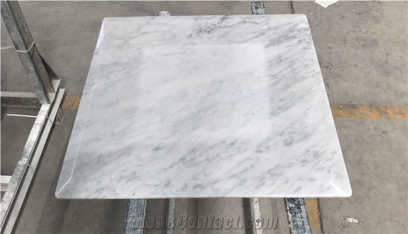 Polished Bianco Carrara Marble Table Tops