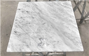 Polished Bianco Carrara Marble Table Tops
