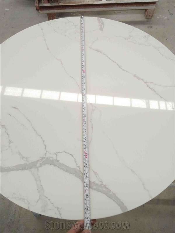 Polished Calacatta White Table Top for Hospitality