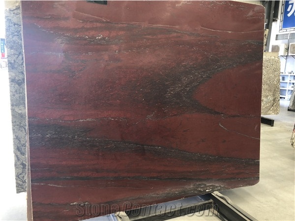 Polished Multicolor Red Granite for Table Top