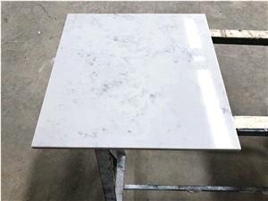Popular Carrara White Quartz for Hotel Table Top