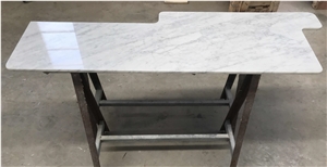 Quality Statuario White Marble Coffee Table Tops