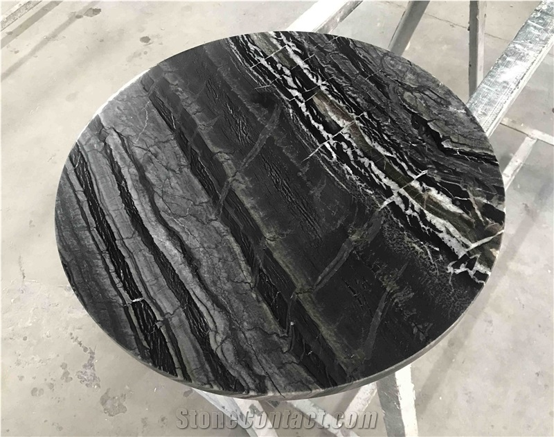 Silver Wave Marble Coffee Table Tops for Hotel