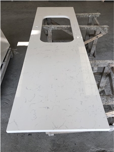 Special Lyra White Quartz for Cabinet Countertop