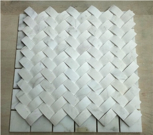 White Curved Ceramic Mosaic Tile for Floor