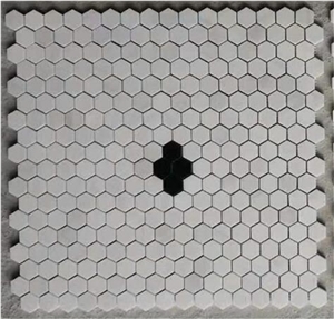 White Marble Honeycomb Panel Mosaic Wall Tiles