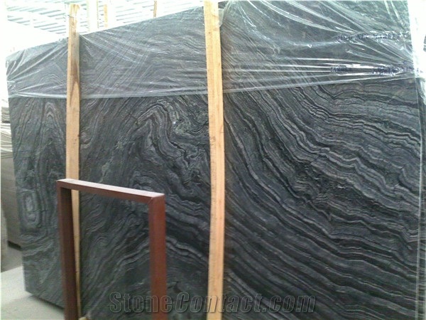 Zebra Black Silver Wave Marble for Table Top