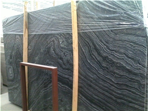 Zebra Black Silver Wave Marble for Table Top