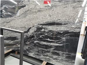 Cosmic Black Granite Slabs for Kitchen Countertops