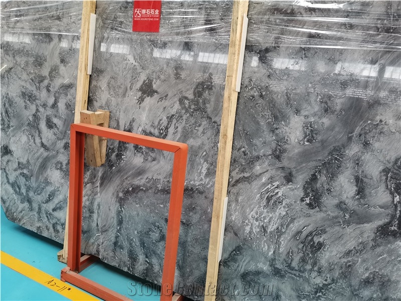 Melody Grey Marble Wall Covering