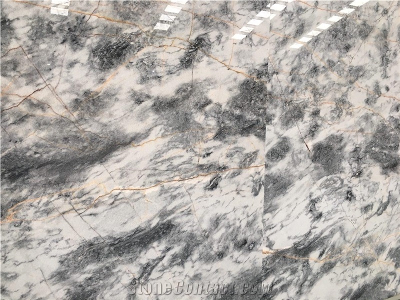 Cloudy Sky Marble Slab & Tile, Iran White Marble